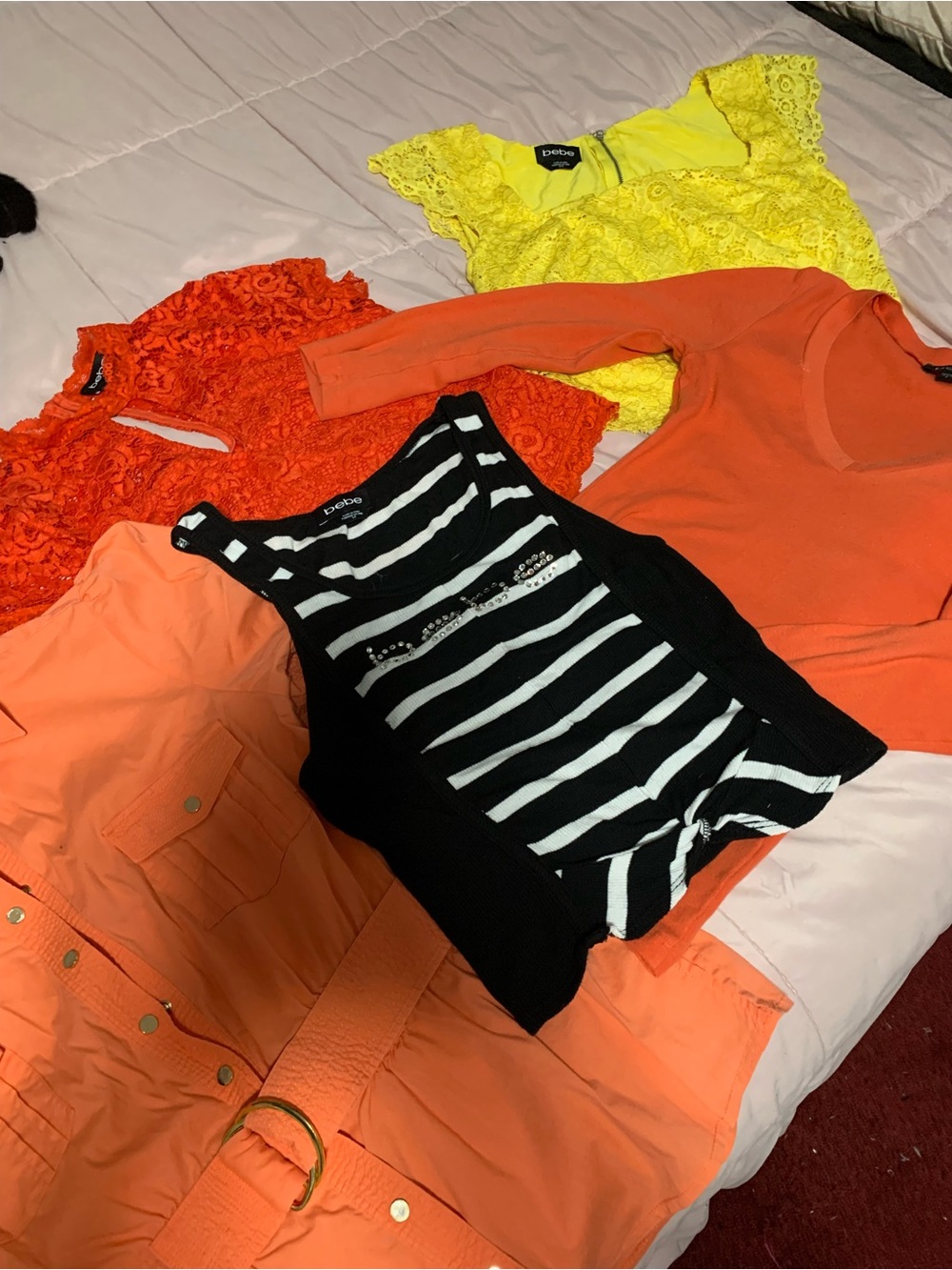 Bundle of 5 bebe tops tank and blouse